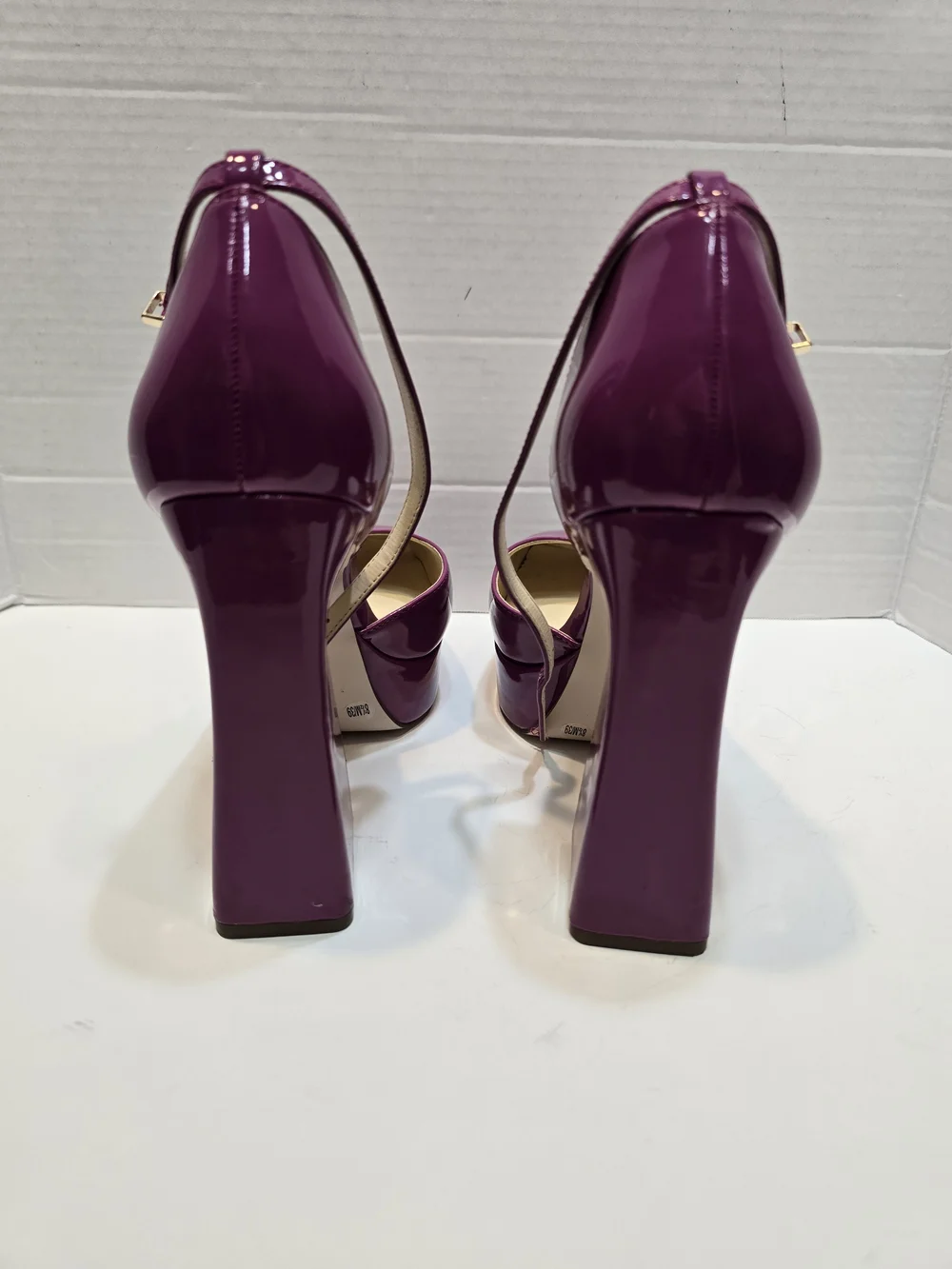 Jessica Simpson Magenta Patent Platform Slingback Pumps